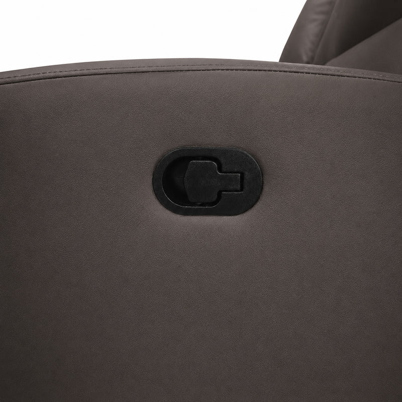1/2 PRICE Austin Grey Leather Reclining Console Love Seat W/ Wireless Charger And Hidden Cupholders w/ purchase of the Austin Grey Leather Reclining Sofa