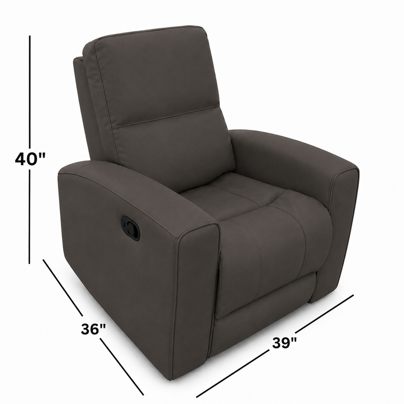 Austin Leather Grey Recliner