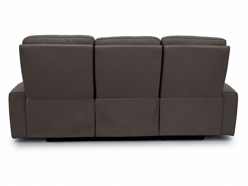 1/2 PRICE Austin Grey Leather Reclining Console Love Seat W/ Wireless Charger And Hidden Cupholders w/ purchase of the Austin Grey Leather Reclining Sofa