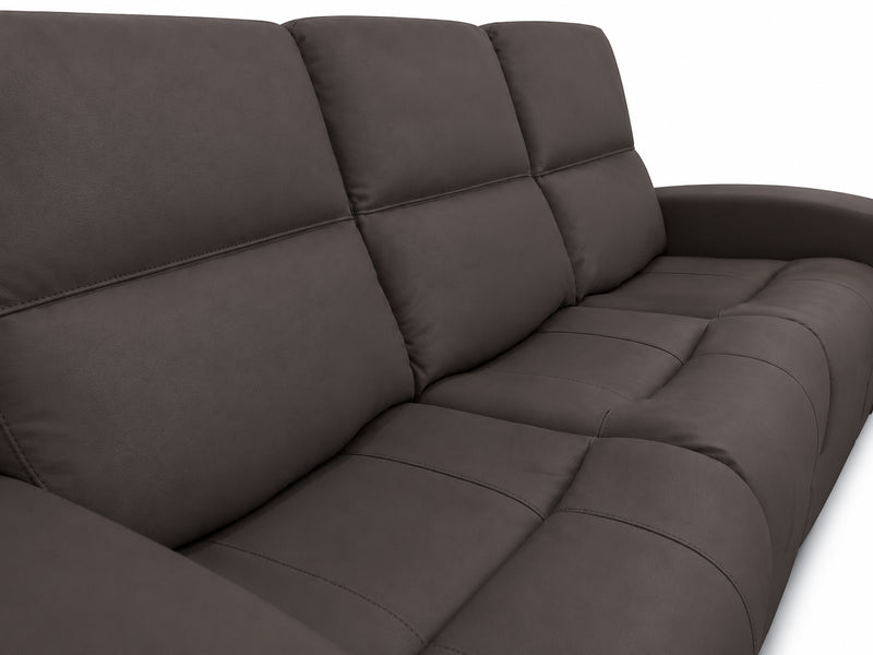 Austin Grey Leather Reclining Sofa