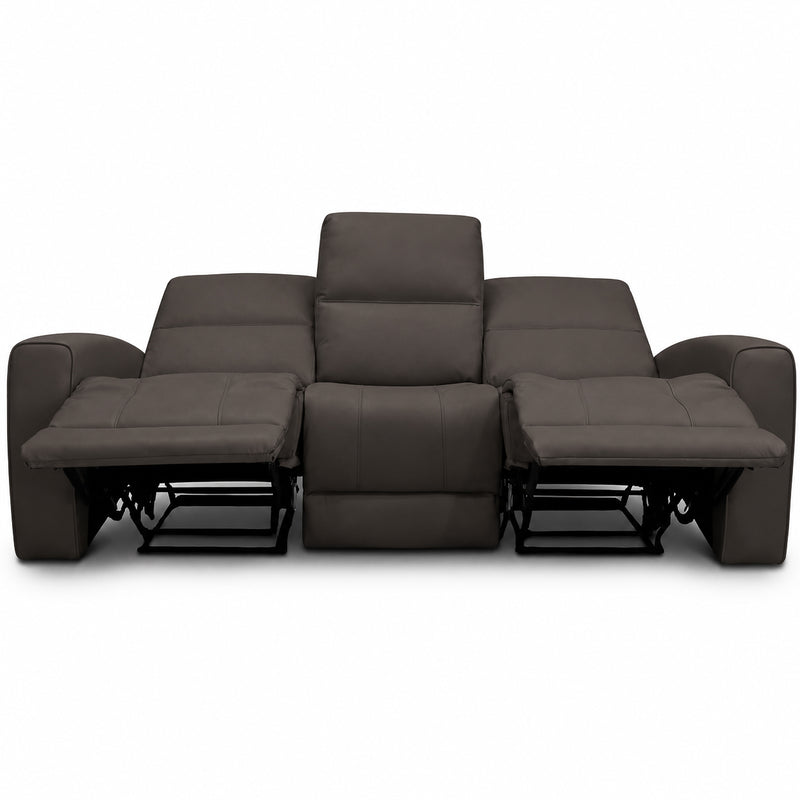 1/2 PRICE Austin Grey Leather Reclining Console Love Seat W/ Wireless Charger And Hidden Cupholders w/ purchase of the Austin Grey Leather Reclining Sofa
