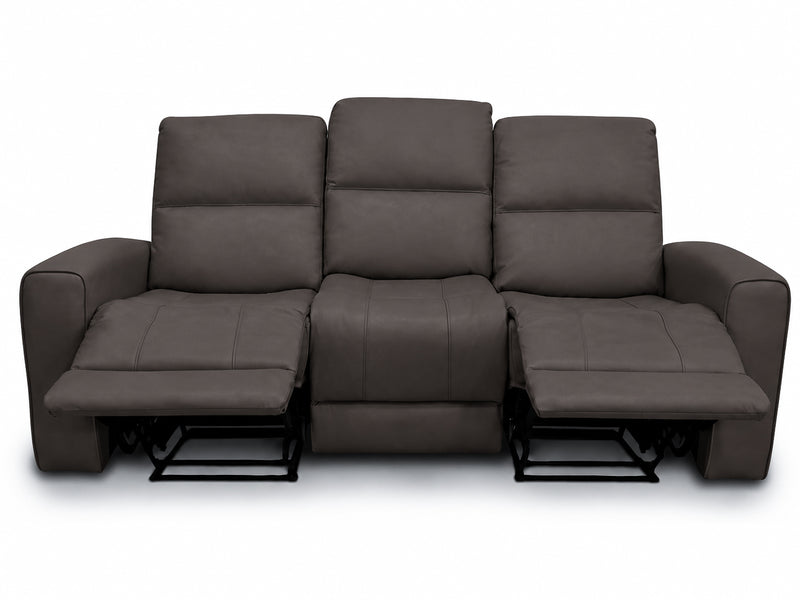 Austin Grey Leather Reclining Sofa
