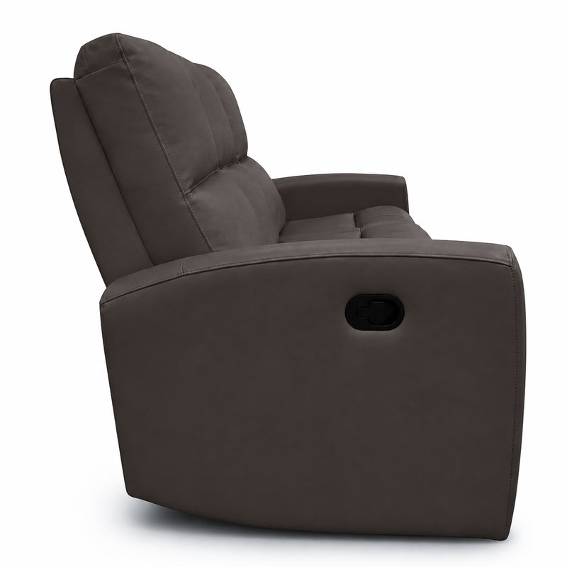 1/2 PRICE Austin Grey Leather Reclining Console Love Seat W/ Wireless Charger And Hidden Cupholders w/ purchase of the Austin Grey Leather Reclining Sofa