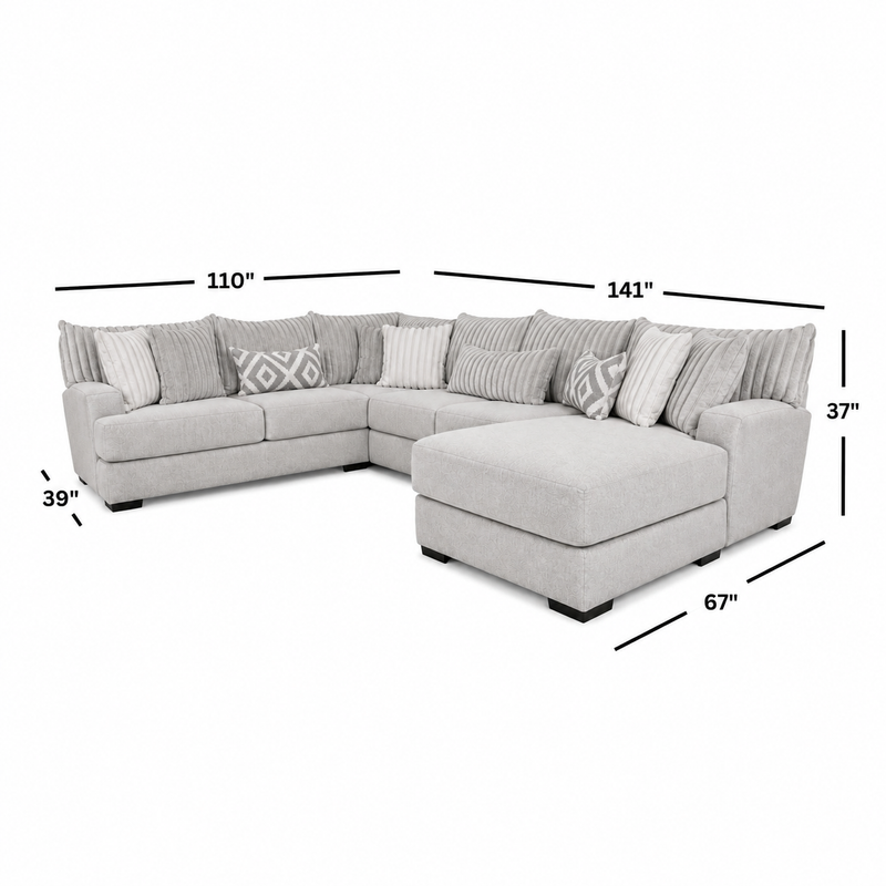 FREE Mondo Tweed Ottoman with Purchase of Mondo Tweed 3Pc Sectional