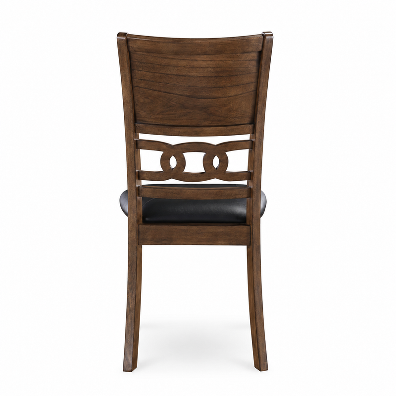 Gia Dark Brown Round Dining Table with Four Dining Chairs