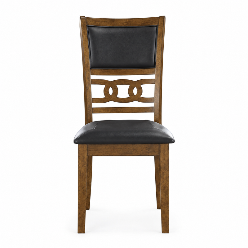 Gia Dark Brown Round Dining Table with Four Dining Chairs