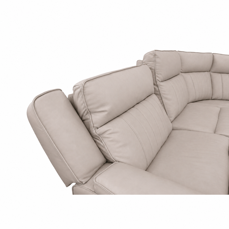 Avery Leather Triple Power Sectional