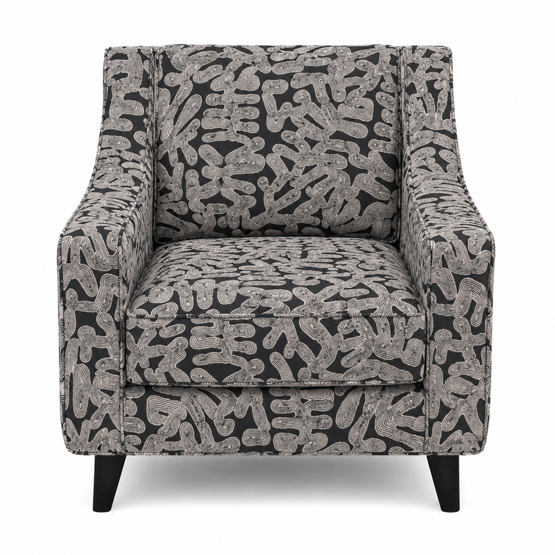Collins Accent Chair Linocut Onyx
