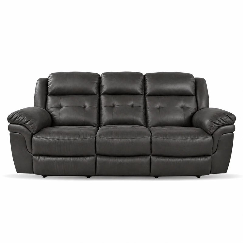 Buy the Cowboy Granite Reclining Sofa, get the Cowboy Granite Recliner FREE, and Get the Cowboy Granite Loveseat HALF OFF