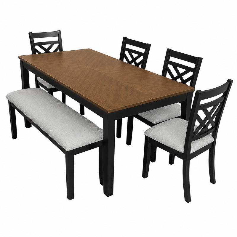 Brooks Black 6 Piece Dining Set