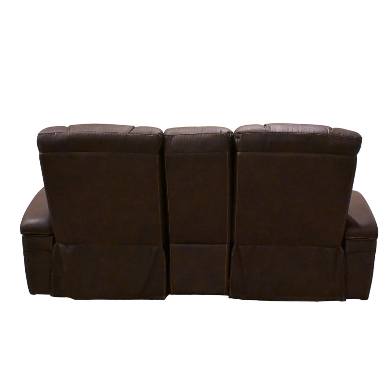 Cowboy Brown Glider Console Loveseat