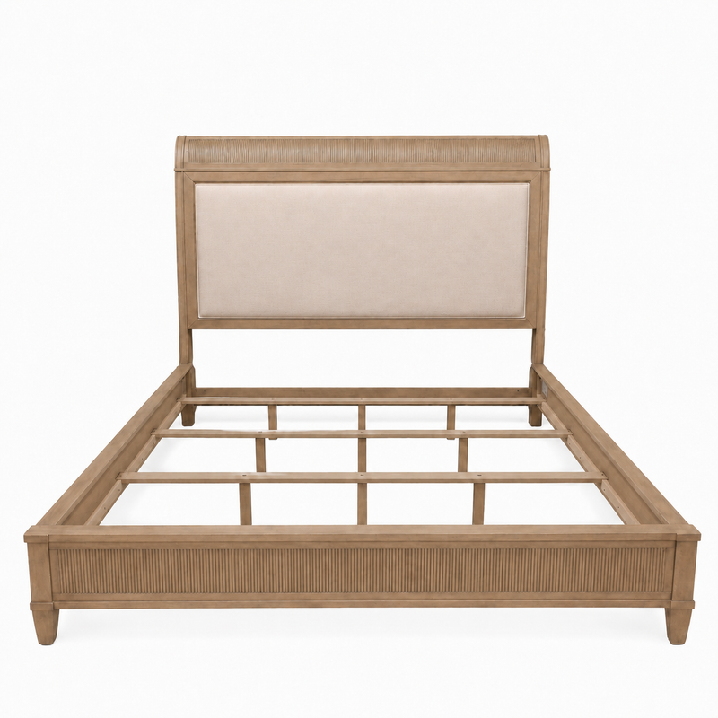 Avena King Sleigh Bed w/ Upholstered Headboard
