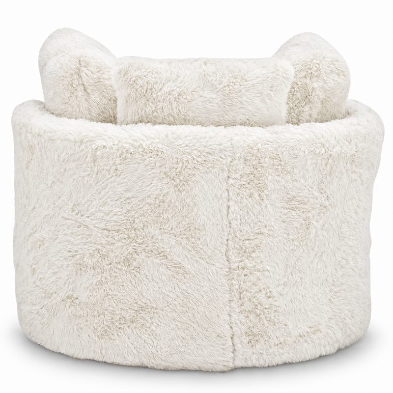 Yakety Yak Natural Fur Swivel Pod