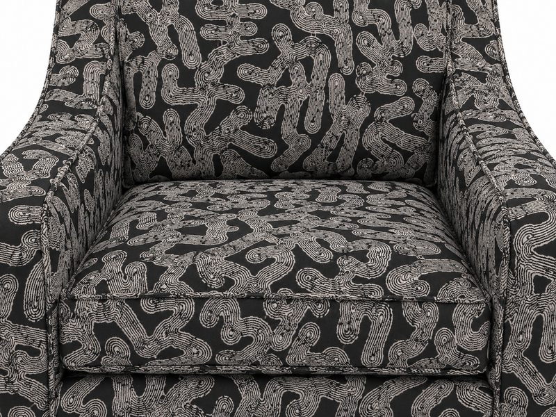 Collins Accent Chair Linocut Onyx