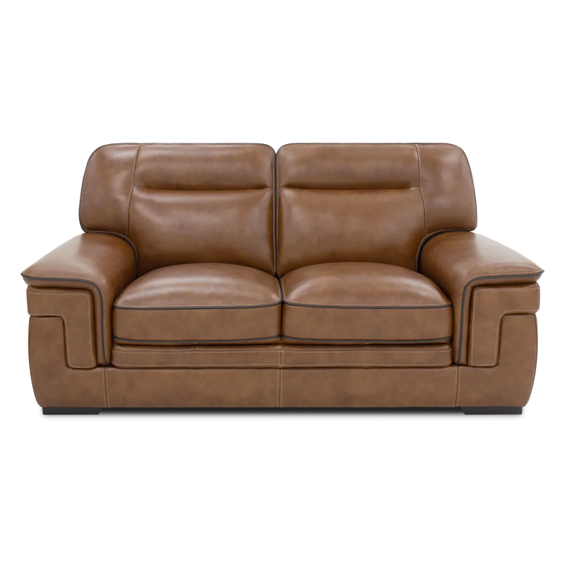 Venetian Honey Leather Love Seat