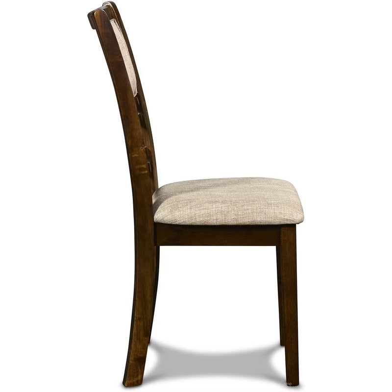 Gia Cherry Round Dining Table with Four Dining Chairs