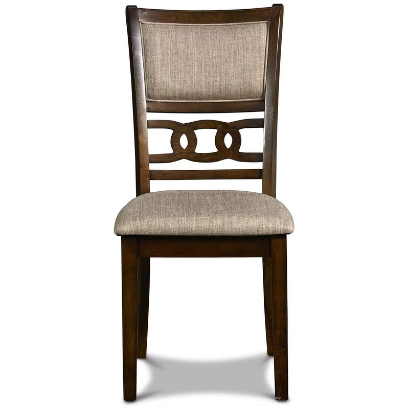 Gia Cherry Round Dining Table with Four Dining Chairs
