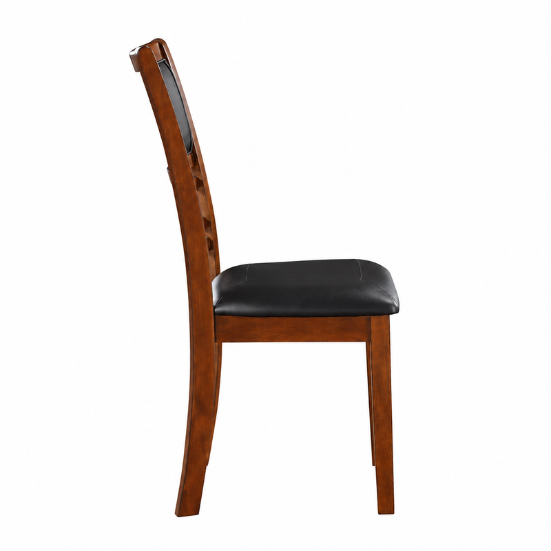 Gia Cherry Round Dining Table with Four Dining Chairs