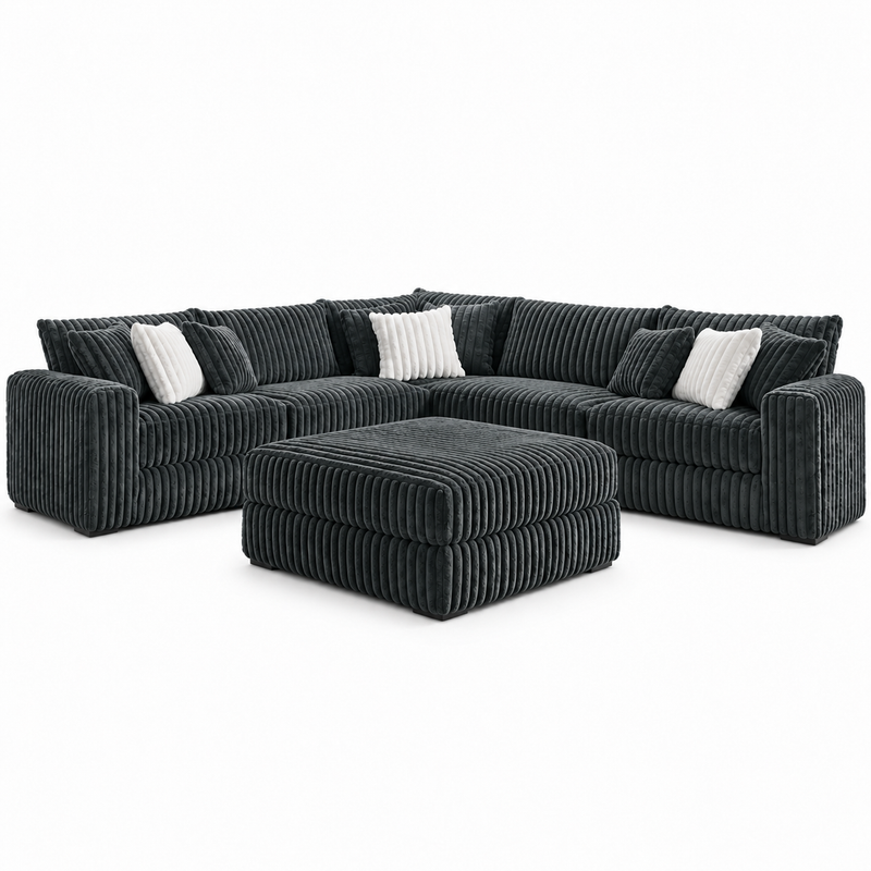 FREE Mondo Monster Gunmetal Ottoman with purchase of the Mondo Monster Gunmetal Sectional