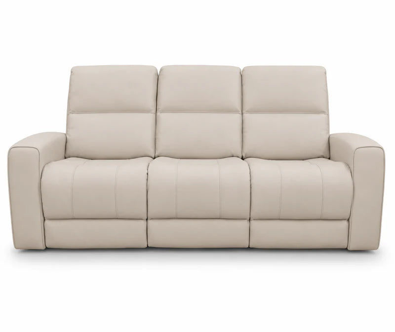 1/2 price Austin White Leather Reclining Console Love Seat W/ Wireless Charger And Hidden Cupholders w/ purchase of the Austin White Leather Reclining Sofa