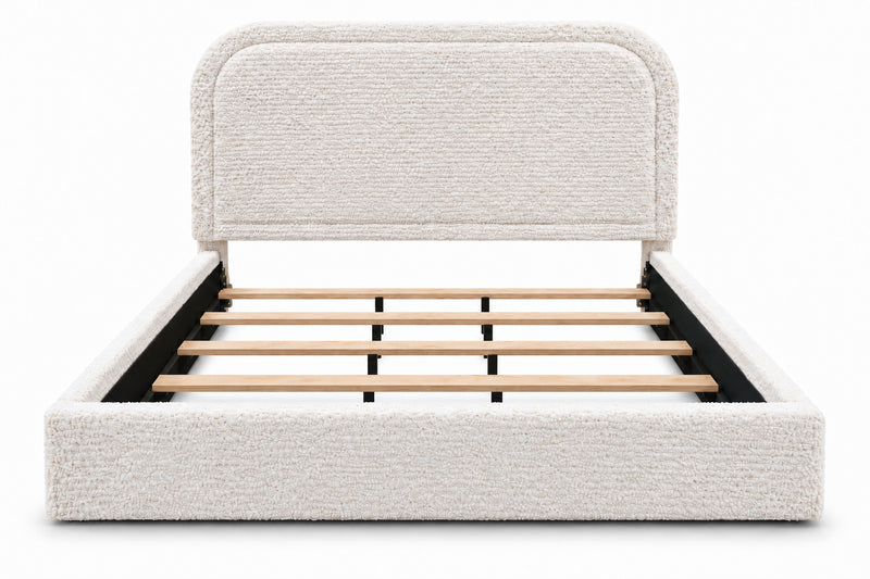 Beckham King Bed in Doodle Ivory