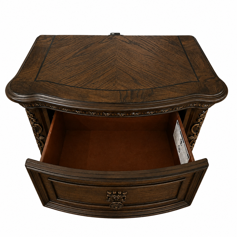 Lydia Nightstand w/ Full Extension Drawer Glider