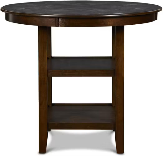 Gia Cherry Round Counter Table with Four Counter Chairs