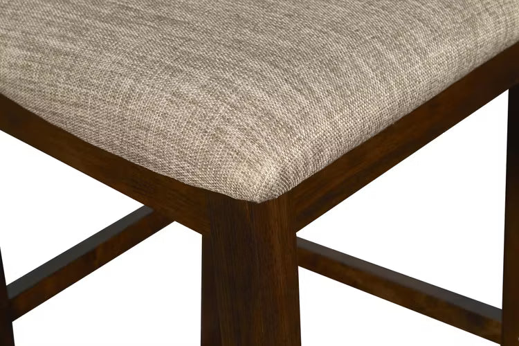 Gia Cherry Round Counter Table with Four Counter Chairs