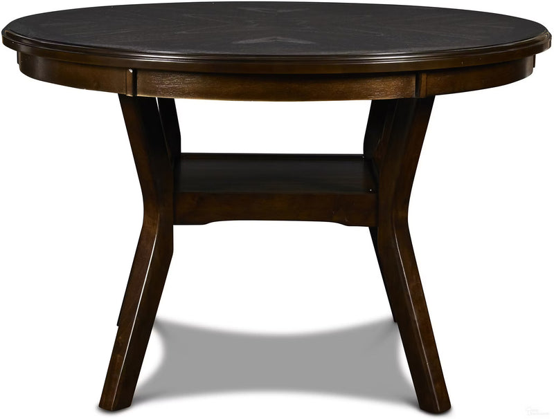 Gia Cherry Round Dining Table with Four Dining Chairs