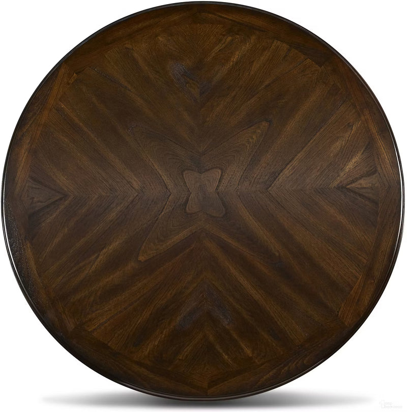 Gia Cherry Round Dining Table with Four Dining Chairs