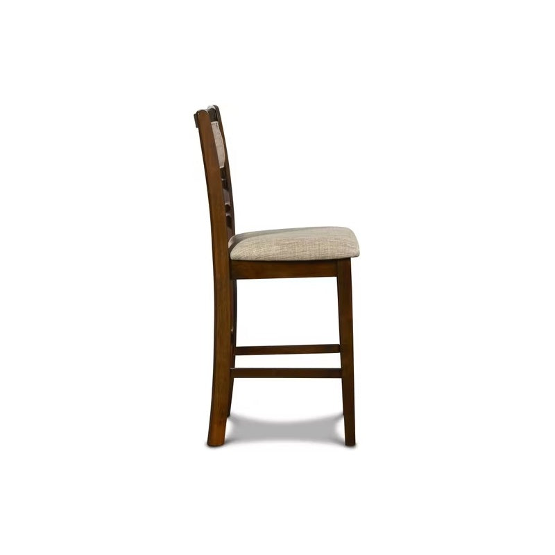 Gia Cherry Round Counter Table with Four Counter Chairs
