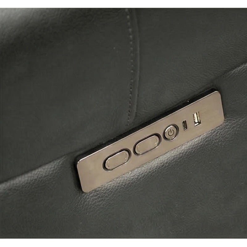 Jettison Grey Leather Zero Gravity Power Recliner