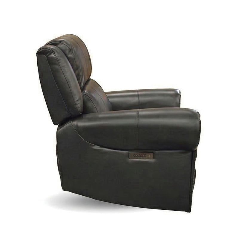Jettison Grey Leather Zero Gravity Power Recliner
