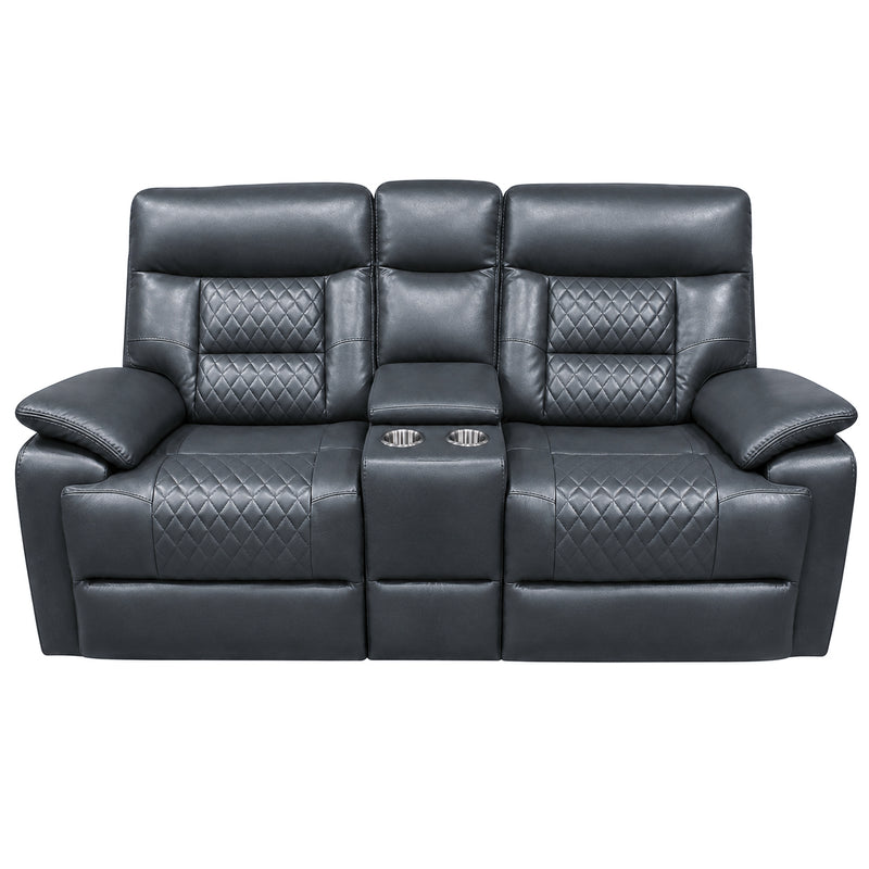 Trinidad Pebble Grey Dual Power Reclining Loveseat