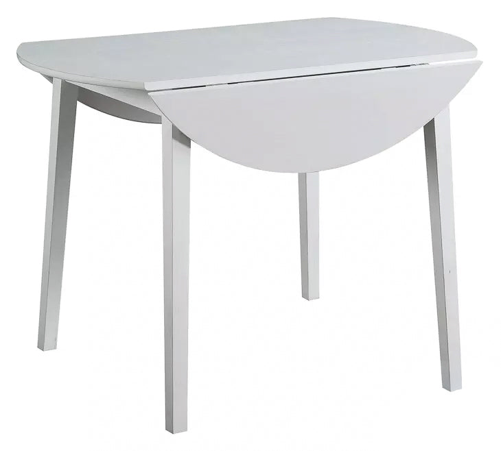 Naples White Drop Leaf Dining Table