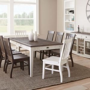 Cayla Dark Oak/White Dining Table