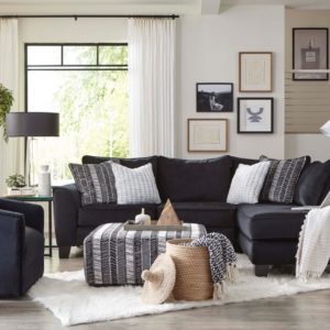 Groovy Black 2 Pc Sectional