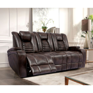 Optimus Brown Reclining Sofa