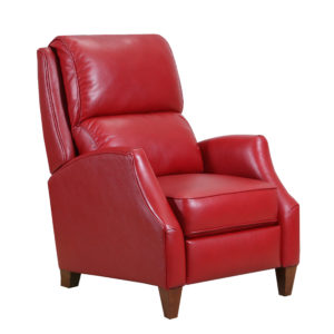 Serene Red Leather High-Leg Power Recliner