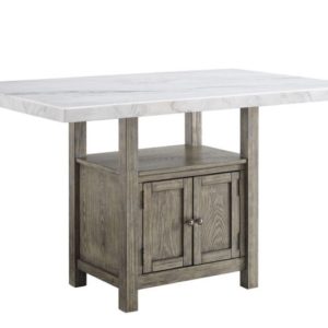 Grayson White Marble Top Counter Table