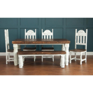 Antique White Santa Rita Dining Table LTBAN13 Santa Rita Bench