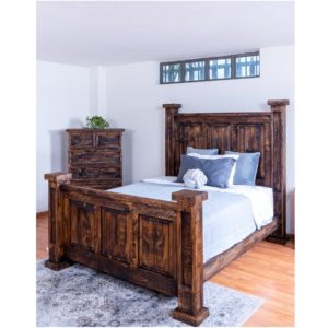 Dark Distressed Bonanza King Bed