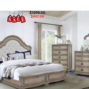 Natural Mansion Queen Bed - Cleo's Furniture