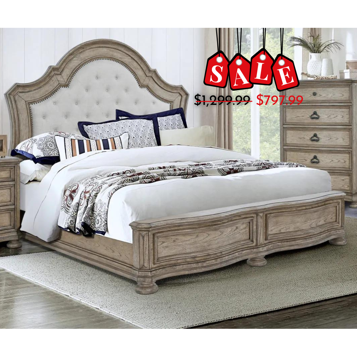 Pinnacle Queen Bed Cleo's Furniture