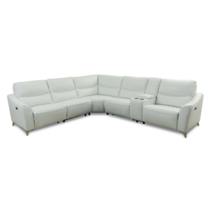 Lliana Top Grain Leather Six Piece Power Sectional