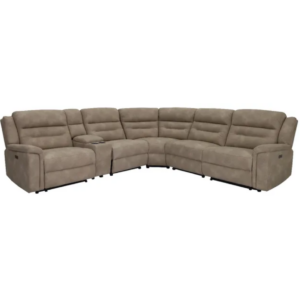 Vail Stone Six Piece Power Sectional with Manual Armless