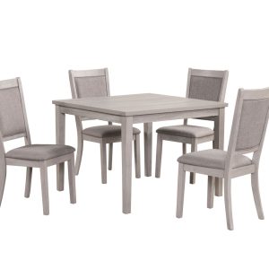 Riley Square Dining Table w/ Four Upholstered Chairs