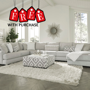 Free Ottoman or Throw with Purchase of Sectional