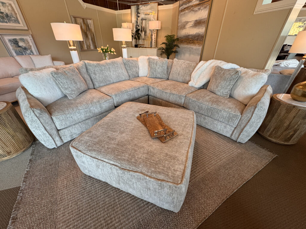 Designer Sectional with matching Ottoman