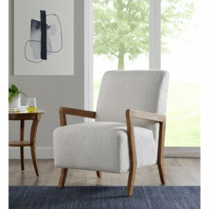 Enzo White Sheep Skin Accent Chair